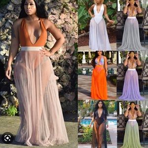 FREE white swim skirt cover up with any swim purchase